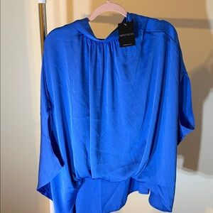 Impressions Royal Blue Blouse New with Tags